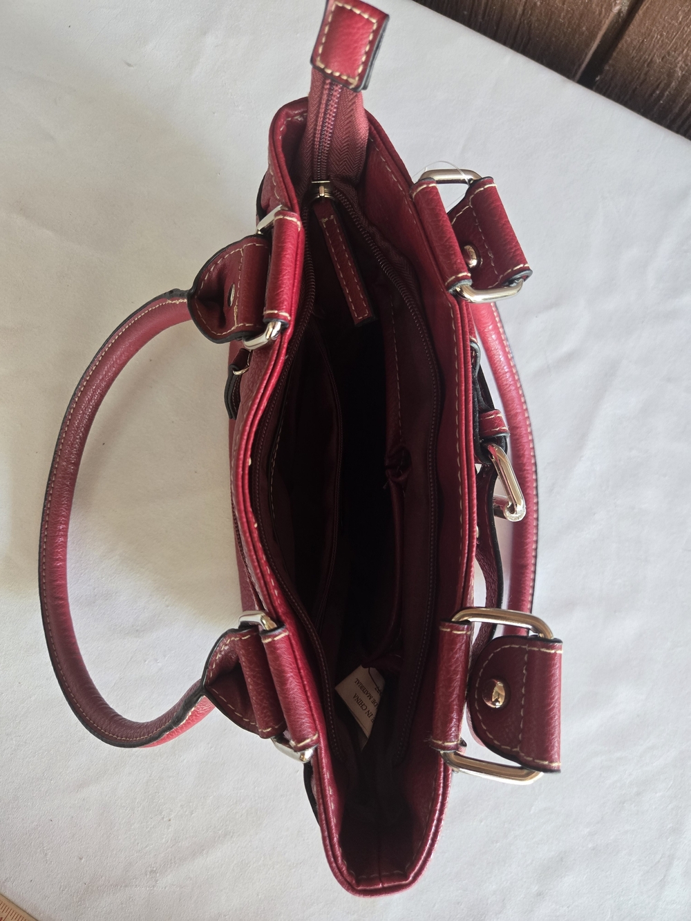 Rosetti Crimson Leatherette Handbag Bag - Picture 11 of 16